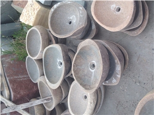 Irregular Outdoor Pebble Stone Sink