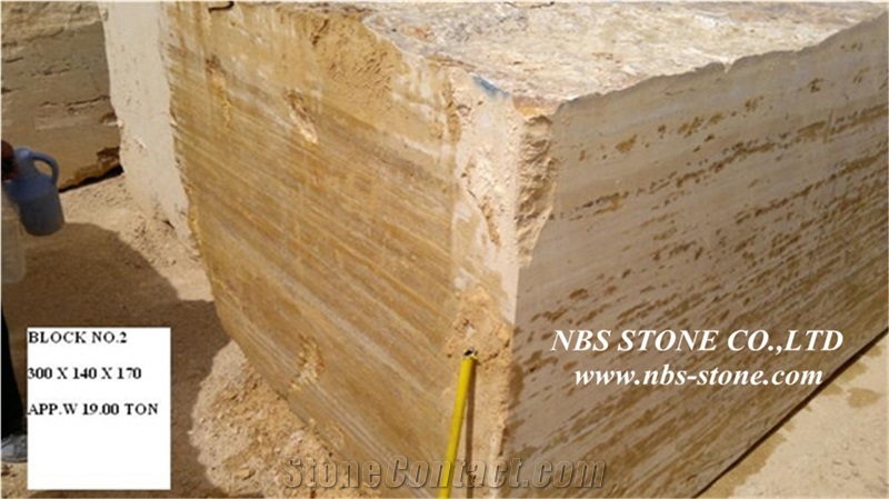 New Yellow Travertine Blocks