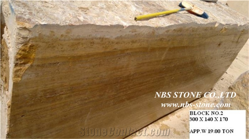 New Yellow Travertine Blocks