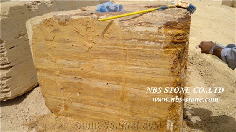 New Yellow Travertine Blocks