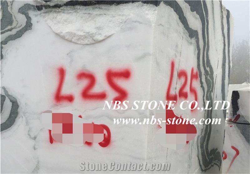 Panda White Marble Block, China Panda White Marble