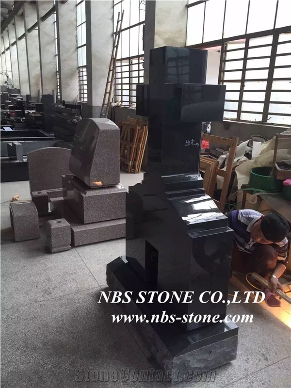 Shanxi Black Granite Tombstone