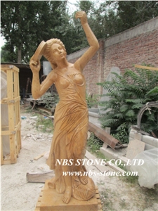 Yellow Marble Sculpture, Human Sculptures