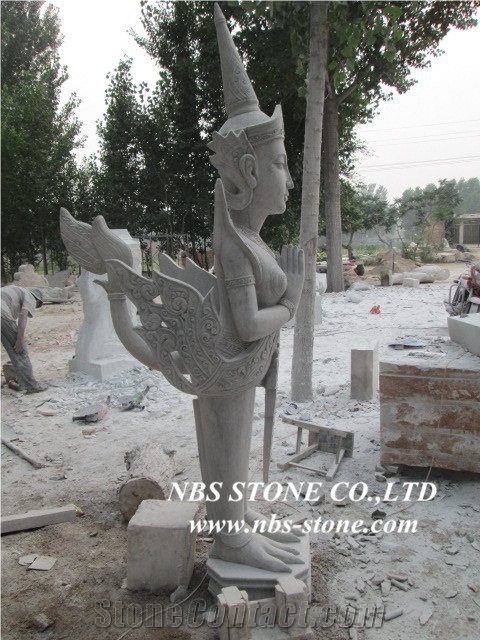 Yellow Marble Sculpture, Human Sculptures
