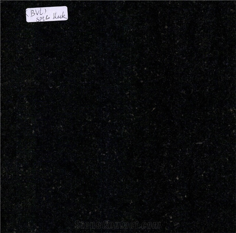 Spice Black Granite Tiles & Slabs, Black Polished Granite Floor Tiles, Wall Tiles India
