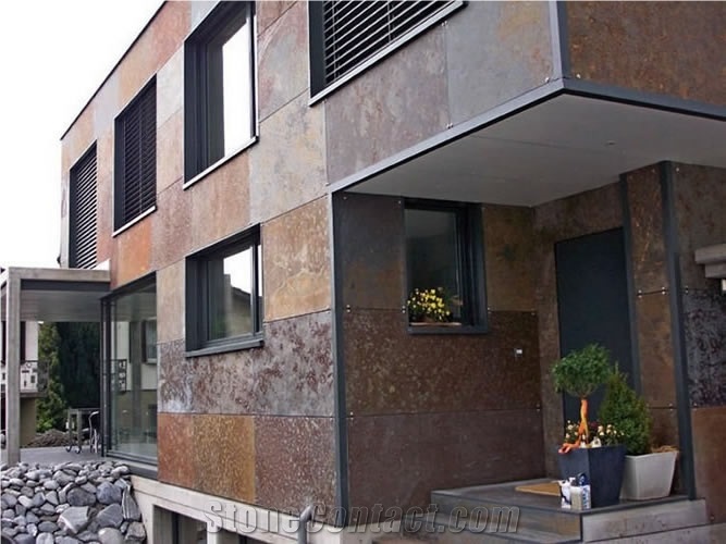 Autumn Slate Wall and Floor Tiles, Multicolor Slate Flooring and Walling Tiles