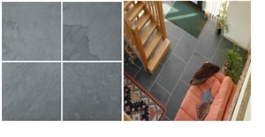Ocean Grey Slate Natural Cleft, Calibrated Wall and Floor Covering