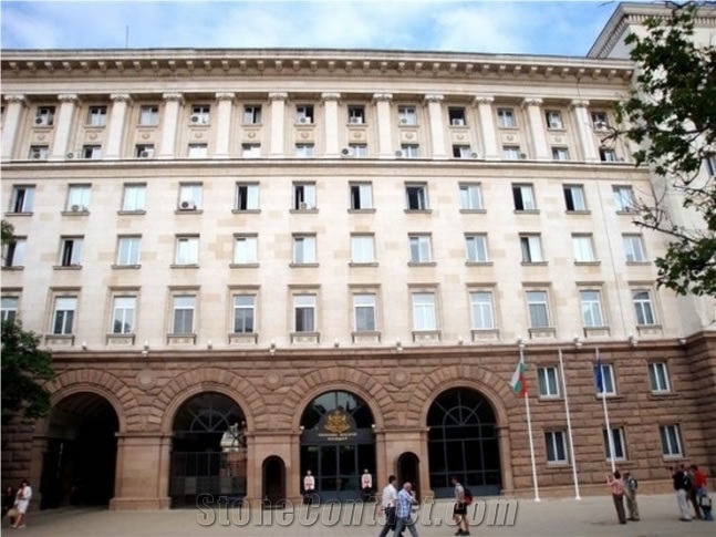 Pergamena Limestone Facade, Masonry, Beige Limestone for Building & Walling