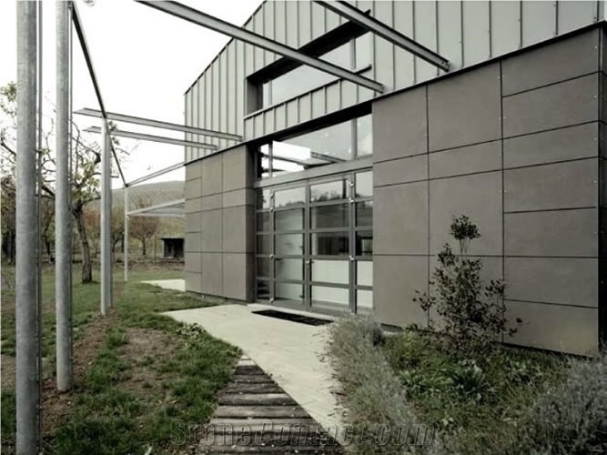Pietra Albanera Sandstone Facade, Grey Sandstone for Building, Walling
