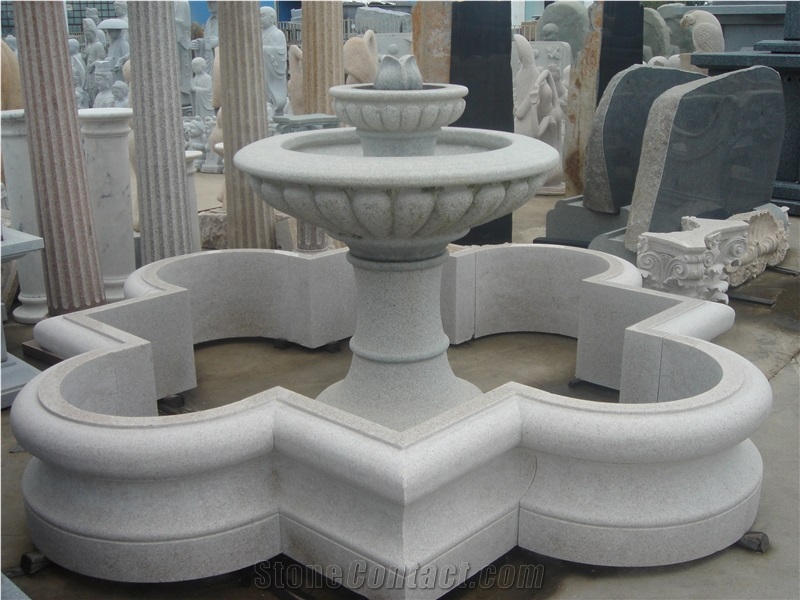 Fountains, White Granite Fountain
