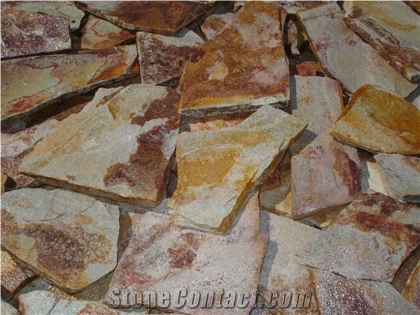 Multicolor Bulgarian Gold Gneiss Tiles