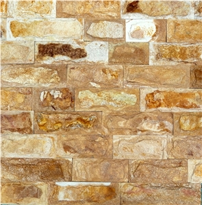 Orange Bulgarian Gneiss Flagstone Walling