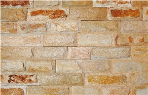Orange Bulgarian Gneiss Flagstone Walling