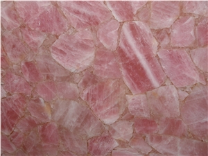 Pink Crystal Backlit Bath Top,Pink Semiprecious Vanity Top