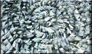 Silver Lip Gem Stone Mosaic Pattern