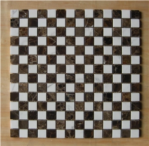 Black White Marble Mosaic Pattern, Night Sky Broken Black Marble Mosaic Pattern