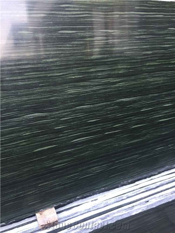 China Green Wood Vein Granite Tiles/Wave Green Granite High Polished Slabs-Good Price