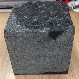 G684 Black Basalt Cobble Stone, Cube Stone Surface Natural Split, Paving Stone for Driveway