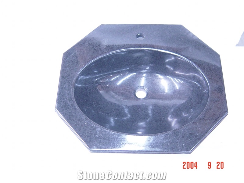 G684 Black Basalt Round Wash Basin/Sinks for Kitchen, Bathroom, Irregular Shape Sinks/Basins