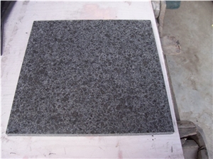 G684 Black Basalt Tiles & Slabs, Black Basalt Flamed Slabs, China Black Basalt Slabs/Tiles
