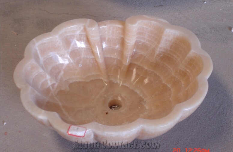 Luxary Natural Onyx Stone Sink Wash Basin Polished