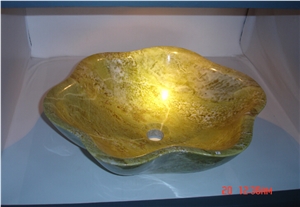 Luxary Natural Onyx Stone Sink Wash Basin Polished