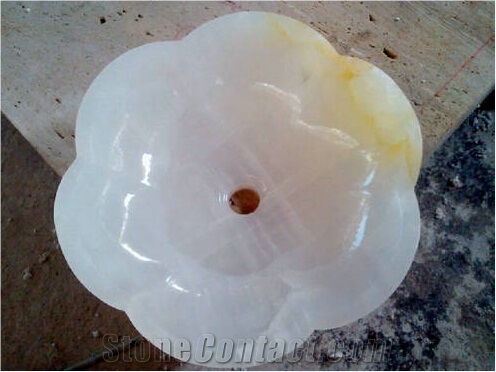 Luxary Natural Onyx Stone Sink Wash Basin Polished