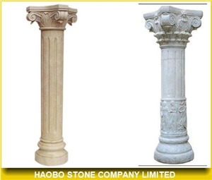Beige Marble Roman Columns
