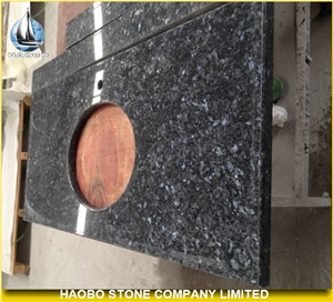 China Countertop Manufacture Norway Blue Pearl Granite Bathroom Vanity Tops, Stone Bath Tops for House or Hotel Projects