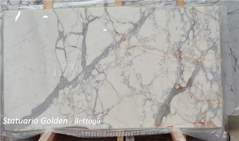 Statuario Golden Slabs, Venatino Betogli Marble Tiles & Slabs, White Marble Tiles & Slabs Italy