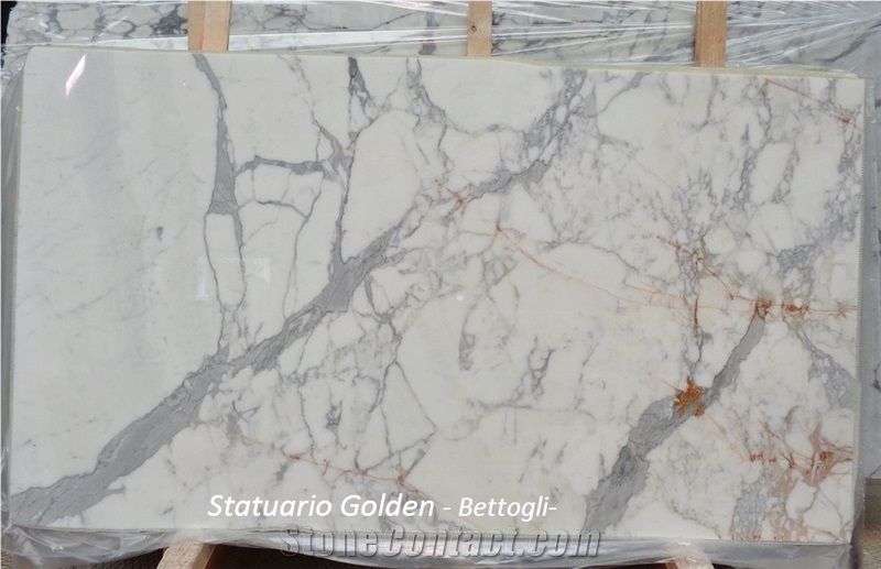 Statuario Golden Slabs, Venatino Betogli Marble Tiles & Slabs, White Marble Tiles & Slabs Italy
