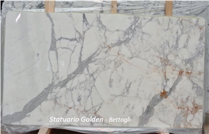 Statuario Golden Slabs, Venatino Betogli Marble Tiles & Slabs, White Marble Tiles & Slabs Italy