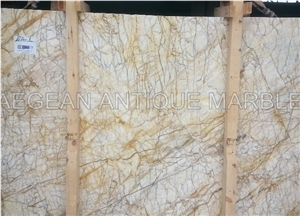 Turkish Golden Spider Marble Slabs & Tiles, Yellow Polished Marble Floor Tiles, Wall Tiles