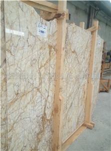 Turkish Golden Spider Marble Slabs & Tiles, Yellow Polished Marble Floor Tiles, Wall Tiles