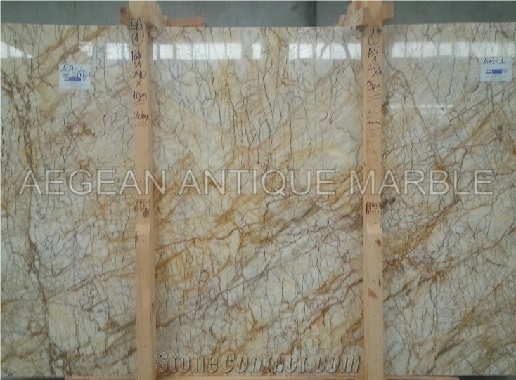 Turkish Golden Spider Marble Slabs & Tiles, Yellow Polished Marble Floor Tiles, Wall Tiles