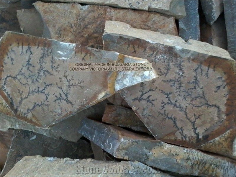 Fossil Stone Landscaping Stones, Flagstones, Dendrites