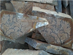 Fossil Stone Landscaping Stones, Flagstones, Dendrites