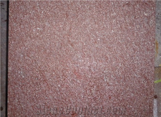 Bush Hammered G666 Granite Tiles & Slabs, China Red Porphyry Granite Slabs & Tiles