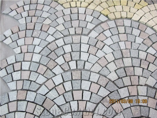 Fan Shape Paver,Fan Stone Paving,Paving Stone.Granite Pavers,Net Stone Paver,Marble Cubestone,Cube Pavers