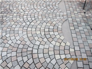 Fan Shape Paver,Fan Stone Paving,Paving Stone.Granite Pavers,Net Stone Paver,Marble Cubestone,Cube Pavers