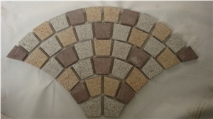 Fan Shape Paver,Fan Stone Paving,Paving Stone.Granite Pavers,Net Stone Paver,Marble Cubestone,Cube Pavers