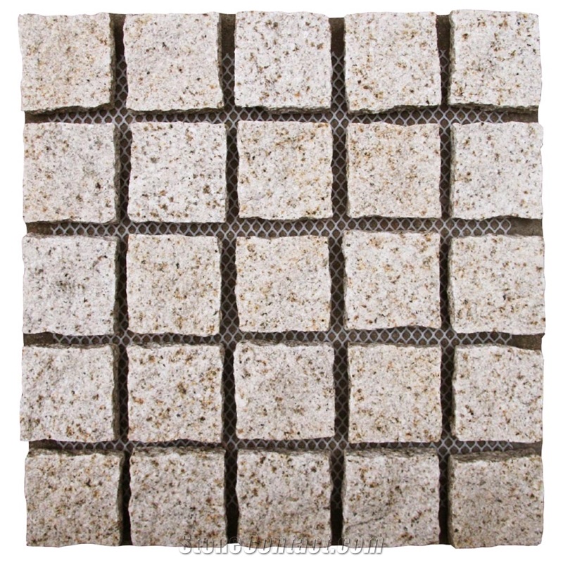 G682 Cube Stone,Yellow & Rusty Granite Cube Stone,Granite Paving,Kerbstone,Yellow Granite Cube Stone,Driveway Paving Stone,Rusty Granite Cube Stone,Cobble Stone,Paving Sets,Courtyard Road Pavers,