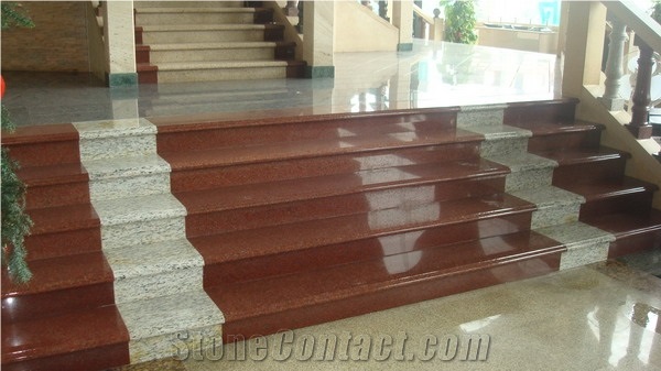 Granite Stair Step, Stone Steps, Red Granite Stair,Black Granite Stiar Step