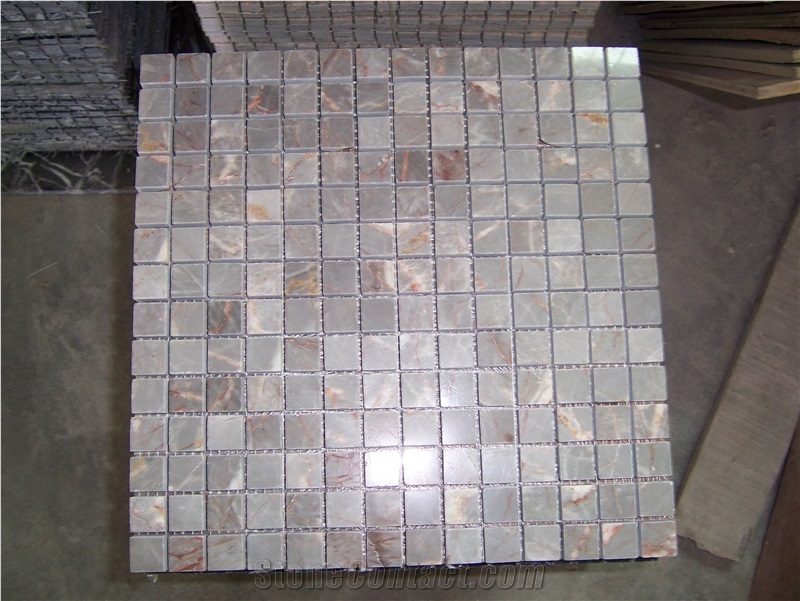 Grey Marble Mosiac,Polished Marble Mosaic