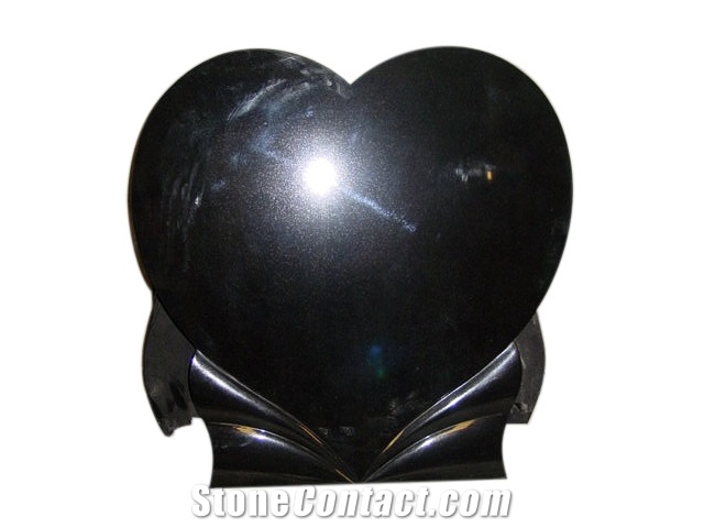 Heart Tomstones,Shanxi Black Tombstone,Black Stone Monument,China Balck Stone Tombstone,, Shanxi Black Granite Monument & Tombstone