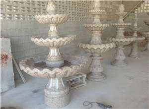 Sculptured Fountains/Garden Fountains,Garden Founain, Yellow Granite Water Fountain,G682 Water Fountain