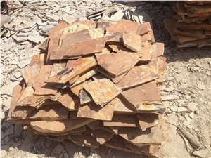 Slate Random Flagstone / Rusty Slate Flagstone / Landscaping Stones / Crazy Stone / Irregular Flagstone Landscape