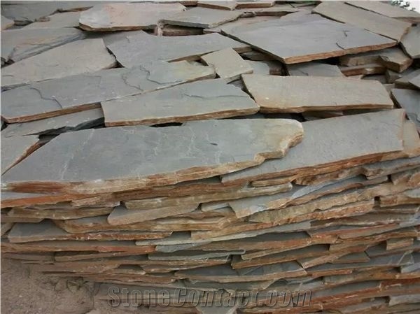Slate Random Flagstone / Rusty Slate Flagstone / Landscaping Stones / Crazy Stone / Irregular Flagstone Landscape