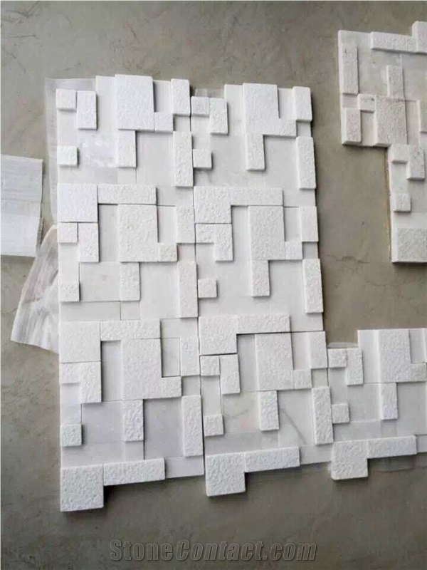White&Yellow Natural Marble Wall Panel,Wall Cladding Veneer