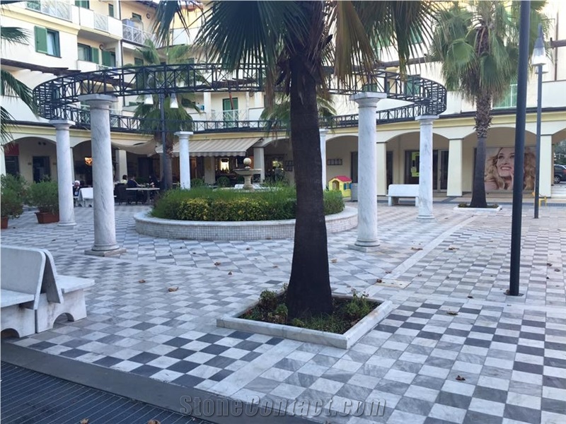 White Carrara Benches